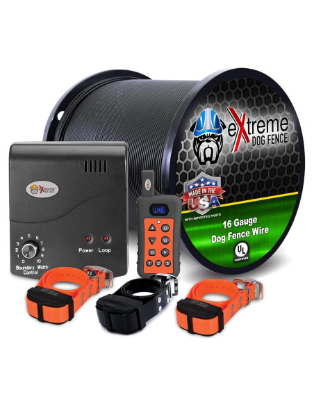 Cerca Eléctrica para Perros Cerca Extrema - 152.4 m, 3 Collares