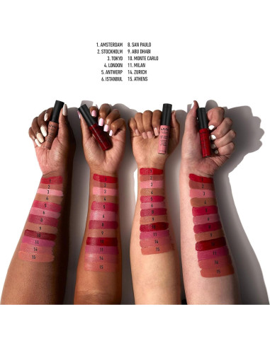 Crema de Labios Mate NYX Abu Dhabi 7.98 ml - Rosa-Beige Profundo