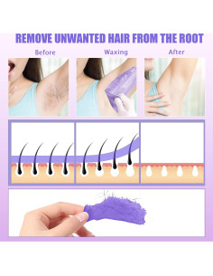 Kit de Cera TIKESI para Depilación - 500ml + 5 Bolsas 400g 2