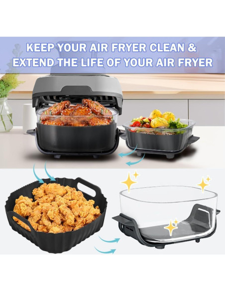 Forros de Silicona BYKITCHEN para Freidora Ninja Crispi 4QT