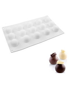 Molde de Silicona 3D RoseFlower para Trufas y Postres 15 Cavidades