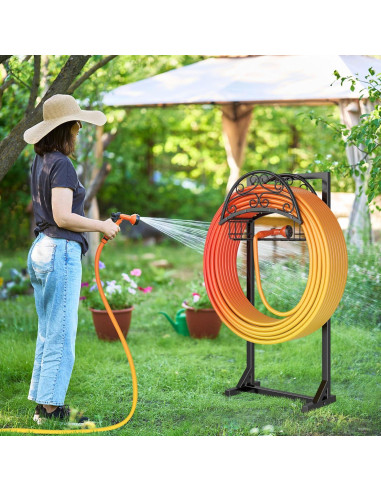 Soporte para Manguera de Jardín Silvonte con Canasta 46m