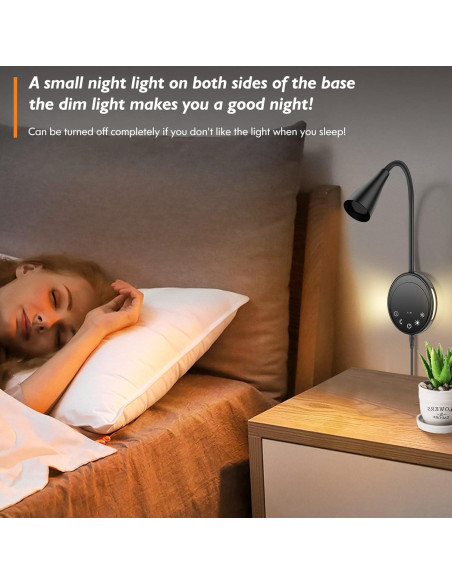 Luz de Lectura LED Montada en Pared SANKEDOU con USB y 5 Niveles Luz de Lectura LED Montada en Pared SANKEDOU con USB y 5 Niveles