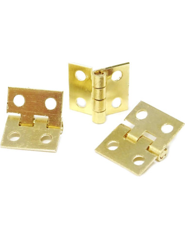 50 Bisagras Miniatura Doradas Honbay para Casa de Muñecas