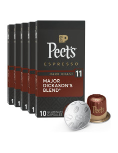 Cápsulas de Espresso Peet's Major Dickason's Tostado Oscuro 50 Unidades