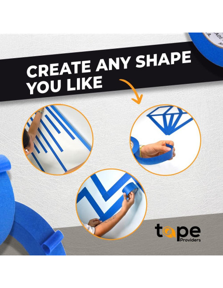 Cinta de Pintor Azul WOD 2.54 cm x 54.86 m - Enmascarar Paredes