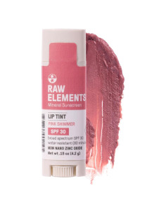 Brillo Labial Orgánico Rosa Raw Elements SPF 30 - 4.25g