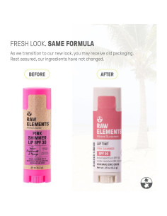Brillo Labial Orgánico Rosa Raw Elements SPF 30 - 4.25g 2