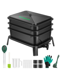 Contenedor de Compostaje de Lombrices VIVOSUN 30L 3 Capas