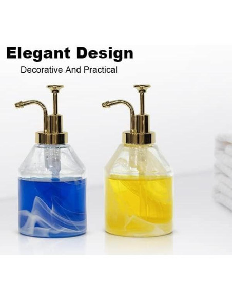 Juego de dispensadores de jabón Suanti 2 piezas vidrio 375ml