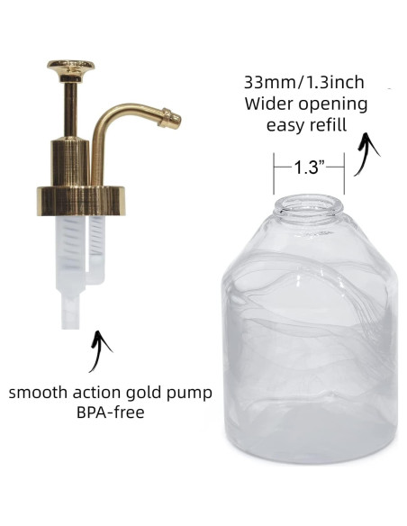 Juego de dispensadores de jabón Suanti 2 piezas vidrio 375ml