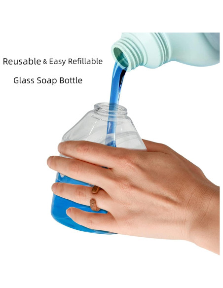 Juego de dispensadores de jabón Suanti 2 piezas vidrio 375ml