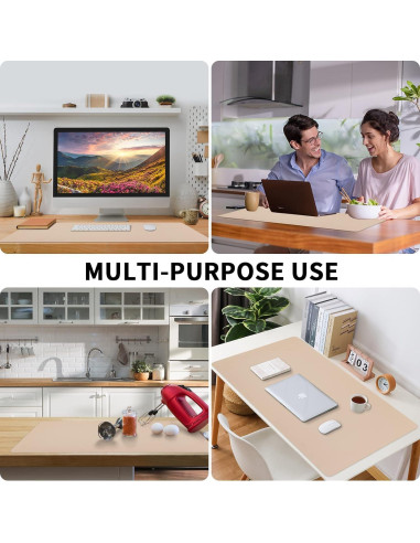 Alfombrilla de Escritorio Beige Bloss 90x43 cm Antideslizante