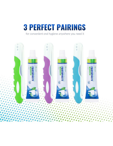 Kit de Cepillos de Dientes Plegables Lingito - 3 Paquetes con Pasta