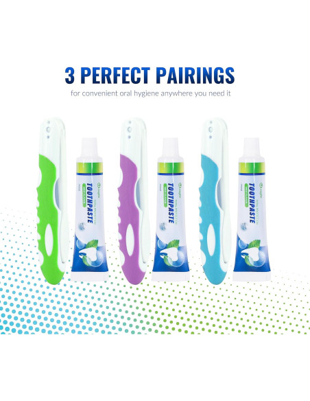 Kit de Cepillos de Dientes Plegables Lingito - 3 Paquetes con Pasta