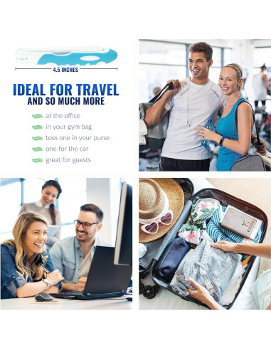 Kit de Cepillos de Dientes Plegables Lingito - 3 Paquetes con Pasta