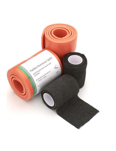 Férula de Aluminio Enrollada 91.44 cm + 2 Rollos de Cinta Cohesiva