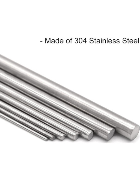 Varilla Redonda de Acero Inoxidable 304 1mm x 30cm 10pcs