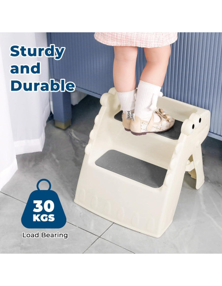 Escalera Plegable Antideslizante Onasti para Niños 2 Escalones