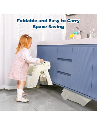Escalera Plegable Antideslizante Onasti para Niños 2 Escalones