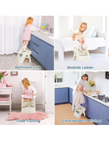 Escalera Plegable Antideslizante Onasti para Niños 2 Escalones