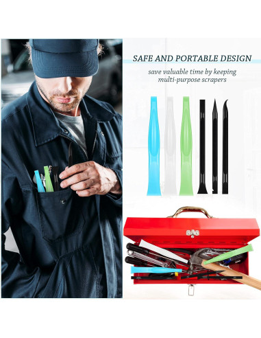 Raspadores de limpieza plásticos Honoson, 6 piezas, sin rayones