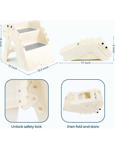 Escalera Plegable Antideslizante Onasti para Niños 2 Escalones