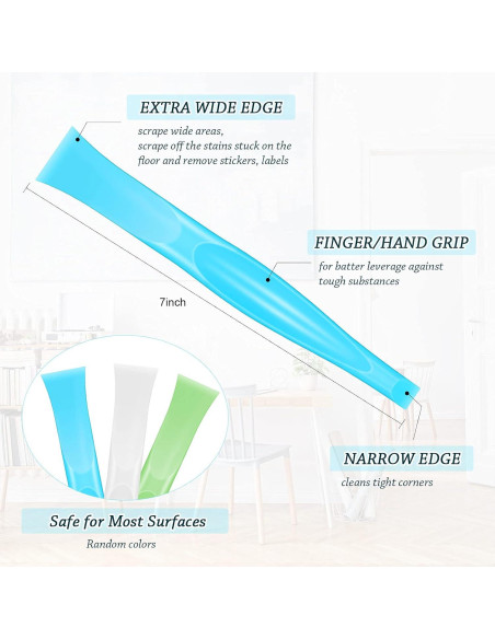 Raspadores de limpieza plásticos Honoson, 6 piezas, sin rayones