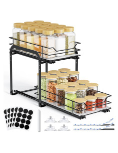 Organizador de Especias AHOMSEL 2 Niveles Metal 17.78 cm