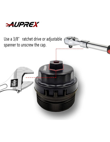 Llave de Filtro de Aceite AUPREX 64mm 14 Aletas para Toyota