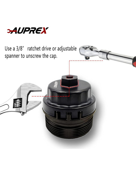 Llave de Filtro de Aceite AUPREX 64mm 14 Aletas para Toyota