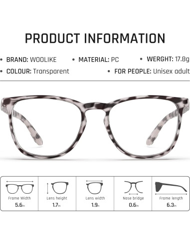 Gafas de Seguridad Woolike Cuadradas Antiempañantes