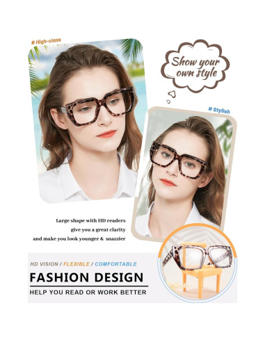 Gafas de Lectura Sobredimensionadas MARE AZZURO 1.25x Gato Ojo