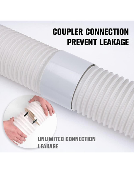 Acoplador de Manguera de Aire Acondicionado HOXHA 15 cm PVC