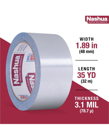 Cinta de Aluminio Nashua 361-11 Impermeable 4.8 cm x 10 m