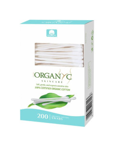 Bastones de Algodón Orgánico Certificado Organyc - 200 Unidades