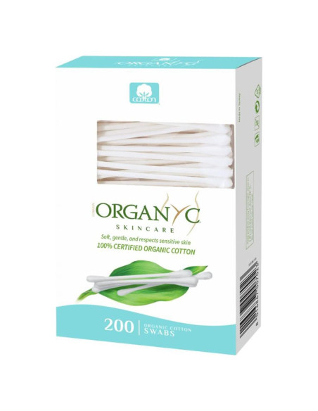 Bastones de Algodón Orgánico Certificado Organyc - 200 Unidades