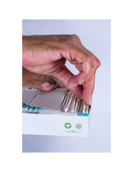 Bastones de Algodón Orgánico Certificado Organyc - 200 Unidades