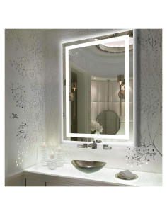 Espejo LED Antivaho HOMHUM 81x61 cm Regulable Táctil