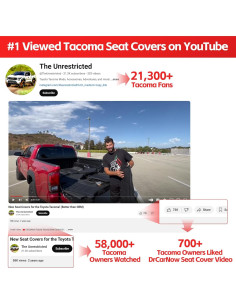 Funda de Asiento DrCarNow para Toyota Tacoma 2016-2023 - Cuero Sintético 2