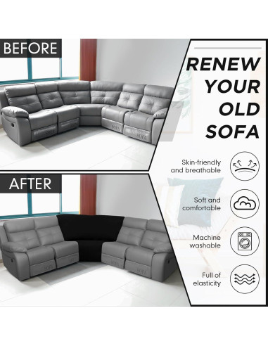 Funda de Sofá Esquinera Weysat Antideslizante Seda de Leche