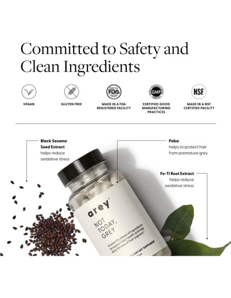 Suplemento No Hoy Arey para Cabello Gris - 60 Cápsulas Suplemento No Hoy Arey para Cabello Gris - 60 Cápsulas