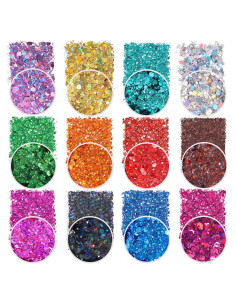 Glitter Chunky Holográfico Estanoite 12 Colores 36g