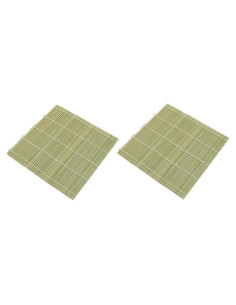 Paquete de 2 Esteras de Bambú JapanBargain para Sushi 24.1 cm