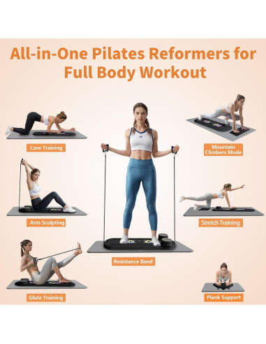 Tabla de Pilates Lerpio 6 en 1 Plegable y Portátil 150kg