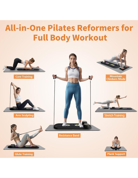 Tabla de Pilates Lerpio 6 en 1 Plegable y Portátil 150kg