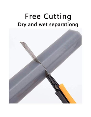 Barrera de Agua Colapsable Ejoycos 99 cm Gris para Ducha