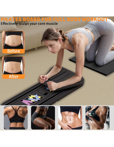 Tabla de Pilates Lerpio 6 en 1 Plegable y Portátil 150kg