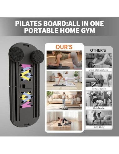Tabla de Pilates Lerpio 6 en 1 Plegable y Portátil 150kg