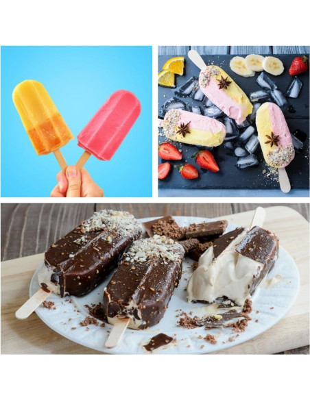 Juego de 6 Moldes de Acero Inoxidable para Paletas Povenk